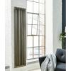 Laser Klassic Vertical 2 Column Raw Metal Radiator Room shot